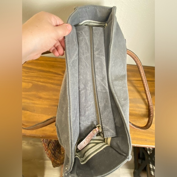 Le Papillon Retro Canvas Leather Large Shoulder Bag - Picture 7 of 16